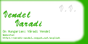 vendel varadi business card